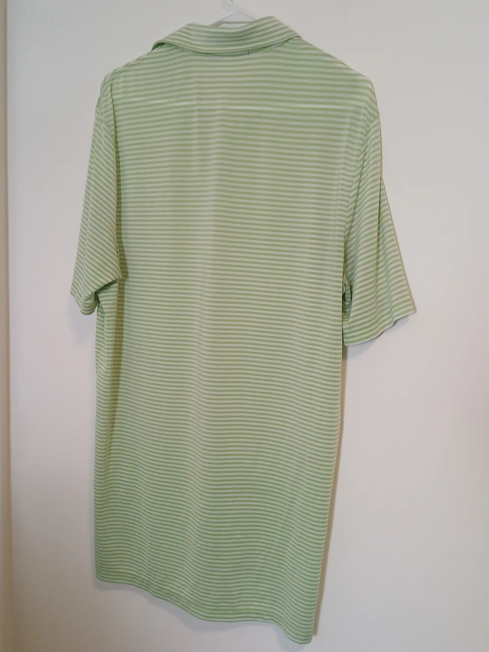 Ralph Lauren Pale Green & White Stripe Golf Polo Shirt